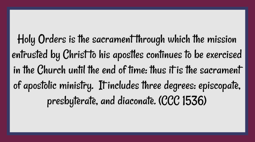 holy orders